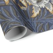 Papier Cadeau William Morris Tulip Willow Blue Motif (Coin rond)