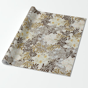 Papier Cadeau William Morris Vintage Hyacinthe Art Nouveau Flora