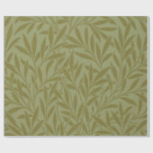 Papier Cadeau William Morris Willow Antique Green Leaf Vine Art (Plat)