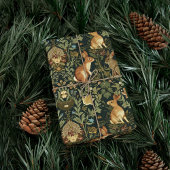 Papier Cadeau William Morris Woodland Lapins floraux Noël