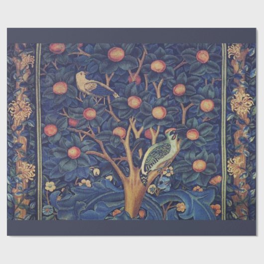 Papier Cadeau William Morris Woodpecker Tapestry Arts & Artisana (Plat)