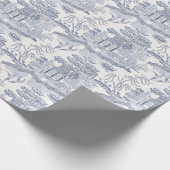 Papier Cadeau Willow bleu en gris bleu Lumbar Coussin (Coin)