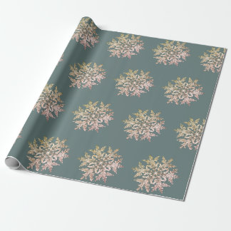 PAPIER CADEAU WILSON BENTLEY SNOWFLAKE SUR BLUE GREY