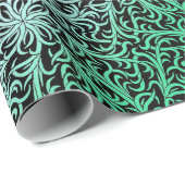 Papier Cadeau Winston Forest Vert et Noir (Coin rond)