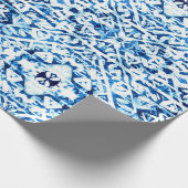 Papier Cadeau Winter Background. Watercolor Hand Painted Blue In (Coin)