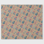 Papier Cadeau Winter berries and greenery Wrapping Paper roll (Plat)