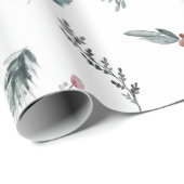 Papier Cadeau Winter Blue Spruce & Mulled Berries White (Coin rond)