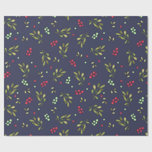Papier Cadeau Winter Christmas berries (Plat)