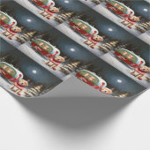 Papier Cadeau Winter Labrador Caravan Christmas Adventure (Coin)