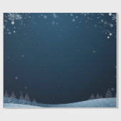 Papier Cadeau Winter Magic – Enchanted Snowy Night Design (Plat)