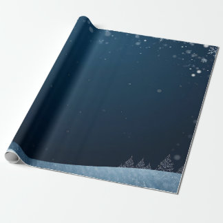 Papier Cadeau Winter Magic – Enchanted Snowy Night Design