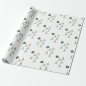 Papier Cadeau Winter Pines Gift Wrap (Déroulé)