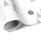 Papier Cadeau Winter Pines Gift Wrap (Coin rond)