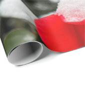 Papier Cadeau Winter Rose Wrapping Paper (Coin rond)