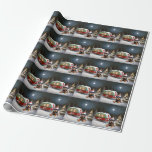 Papier Cadeau Winter Rottweiler Caravan Christmas Adventure<br><div class="desc">Laissez-vous tenter par la magie d'une nuit d'hiver enneigée alors qu'une caravane glisse gracieusement à travers le paysage illuminé par la lune. La beauté sereine de la neige scintillante et l'éclat enchanteur de la lune créent une scène captivante, promettant une aventure de Noël inoubliable remplie de chaleur, de joie et...</div>