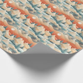 Papier Cadeau Winter Scene Trees Mountains Snow (Coin)