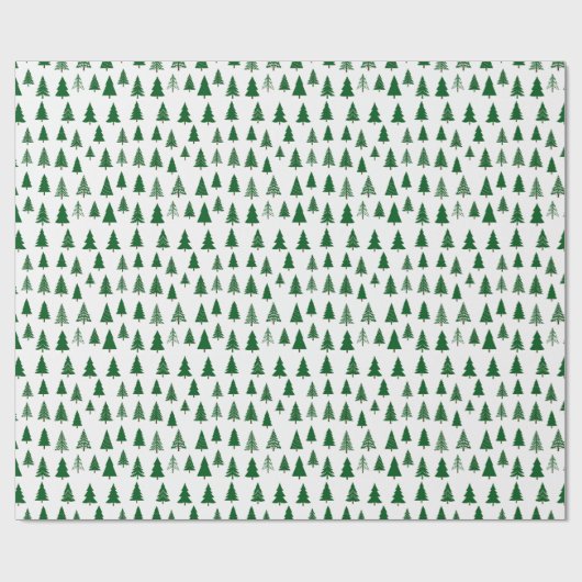 Papier Cadeau Winter Trees Wrapping Paper (Plat)