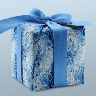 Papier Cadeau Winter Wonderland Bleu gelé motif