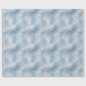 Papier Cadeau Winter Wonderland Bleu gelé motif (Plat)