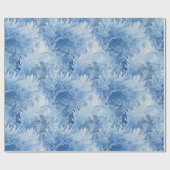 Papier Cadeau Winter Wonderland Bleu gelé motif (Plat)