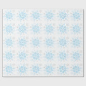 Papier Cadeau Winter Wonderland Blue Silver Snowflakes (Plat)
