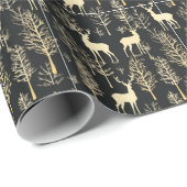 Papier Cadeau Winter Wonderland Deer Cadeau (Coin rond)