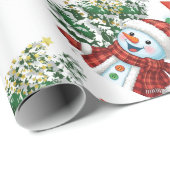 Papier Cadeau Winter Wonderland - Matte Wrapping Paper (Coin rond)