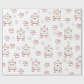 Papier Cadeau Winter Wonderland White Bear Joyeux anniversaire (Plat)