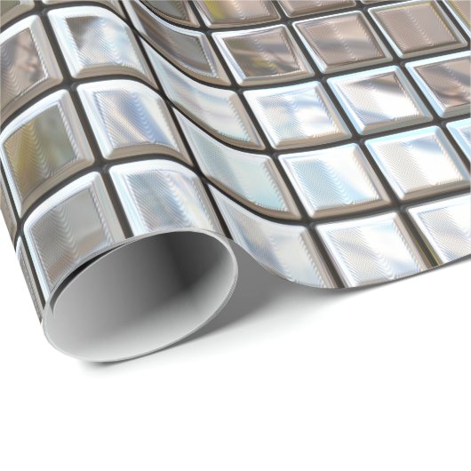 Papier Cadeau Winterblock Unique Festive Chic (Coin rond)