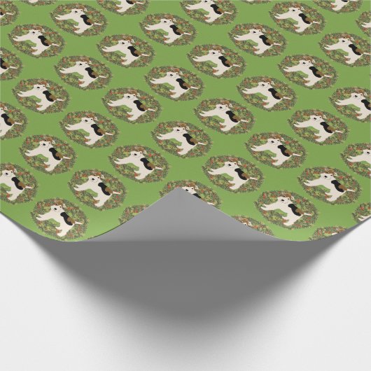 Papier Cadeau Wire Fox Terrier Wreath (Coin)