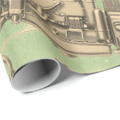 Papier Cadeau Wisconsin Moteur Milwaukee Wisconsin Moteur à gaz (Coin rond)