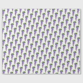 Papier Cadeau Wisteria Motifs violet vert blanc Arrière - plan W (Plat)