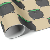 Papier Cadeau Witch Cauldron (Coin rond)