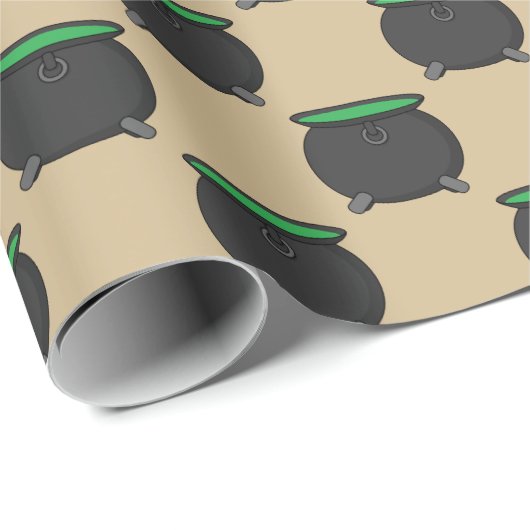 Papier Cadeau Witch Cauldron (Coin rond)