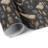 Papier Cadeau Witchcraft Potion Pattern – Halloween Magic (Coin rond)