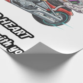 Papier Cadeau witty relationship quote gift heart riding bike (Coin)