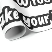 Papier Cadeau witty relationship quote gift heart riding bike (Coin rond)