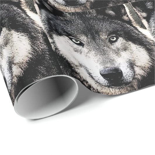 Papier Cadeau Wolf Eyes (Coin rond)
