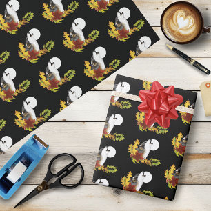 Papier Cadeau Wolf Howling Moon