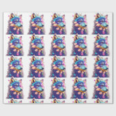 Papier Cadeau Wolf motif pour égayer (Plat)