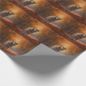 Papier Cadeau Wolfhound à l'automne Leaves automne Inspire (Coin)