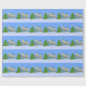 Papier Cadeau Wolfhound irlandais décorant une forêt d'arbres de (Plat)