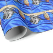 Papier Cadeau Wolfhound Irlandais En Lit (Coin rond)