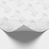 Papier Cadeau Wolfhound irlandais prêt à donner des couleurs (Coin)