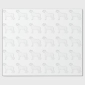 Papier Cadeau Wolfhound irlandais prêt à donner des couleurs (Plat)