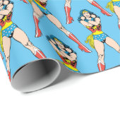 Papier Cadeau Wonder Woman Bras Croisés (Coin rond)