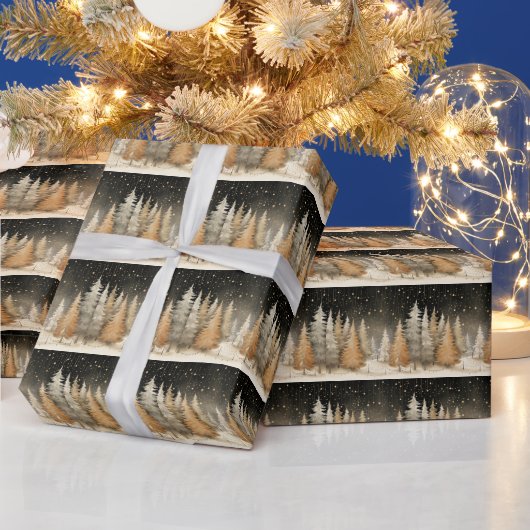 Papier Cadeau Wonderland Sparkle Trees (Vacances)