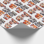 Papier Cadeau Woodland Créatures Baby shower du garçon (Coin)