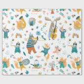 Papier Cadeau Woodland Music Band (Plat)