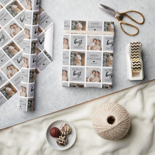 Papier Cadeau World Best Daddy 2 Photo Wrapper Paper (Artisanat)